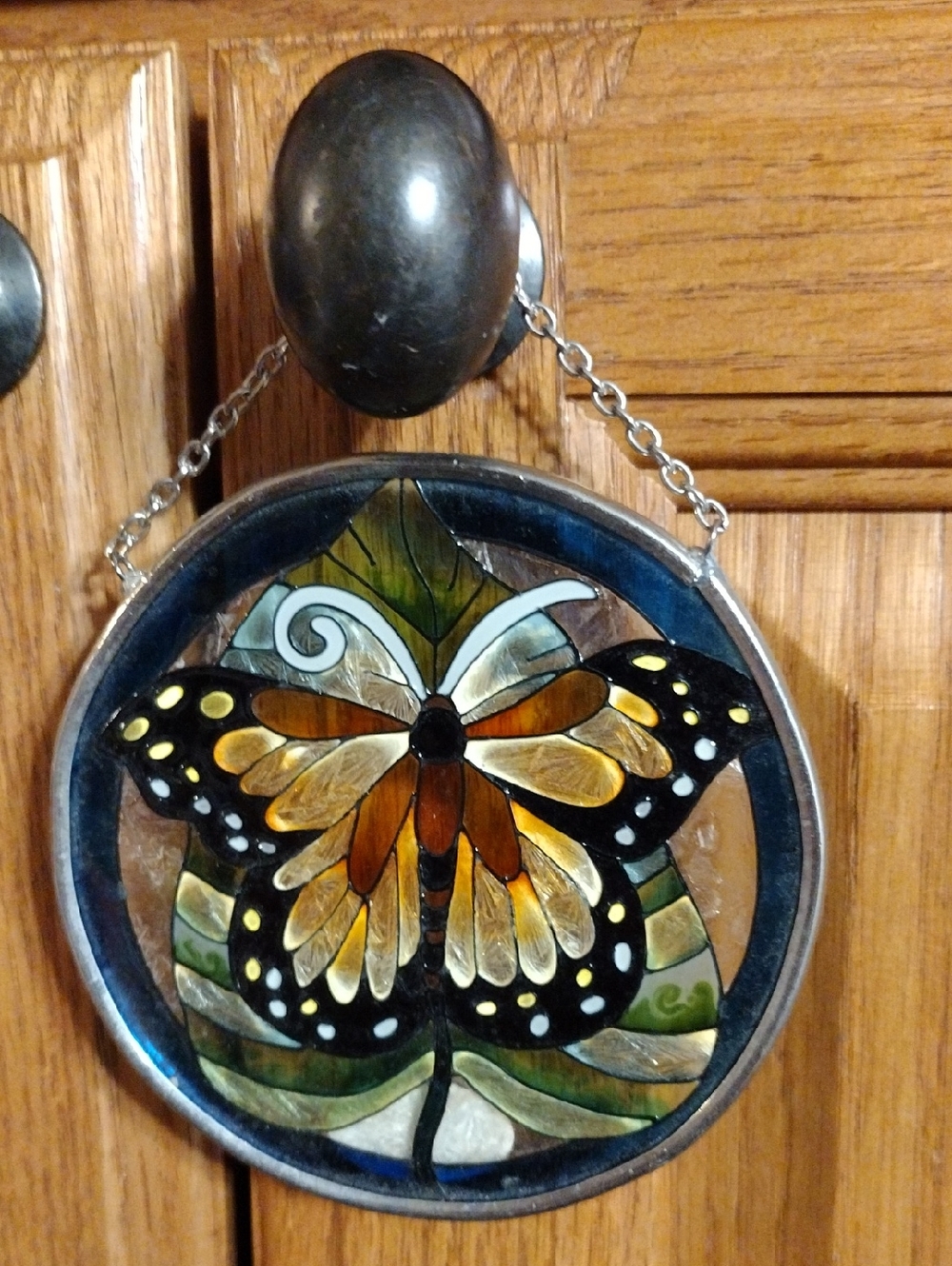 Amia Handcrafted Stained Glass Butterfly Suncatcher